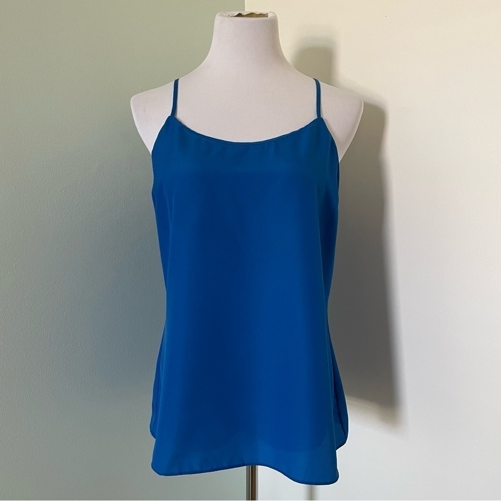 J. Crew Women’s Racerback Cami Tank Top Blue Size 8 - Picture 2 of 10